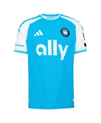 Adidas Men's Pep Biel Blue Charlotte Fc 2026 Carolina Kit: Crowns Up On-Field Authentic Patch Jersey