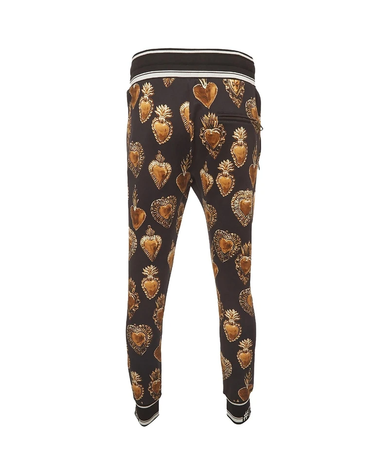 Pre-Owned Dolce & Gabbana Men's Printed Jersey Drawstring Joggers