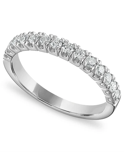 Pave Diamond Band Ring in 14k Gold, Rose Gold or White Gold (1/2 ct. t.w.)