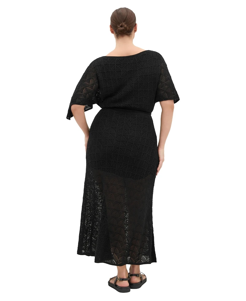 City Chic Women's Plus Cassie Crochet Knit Dress