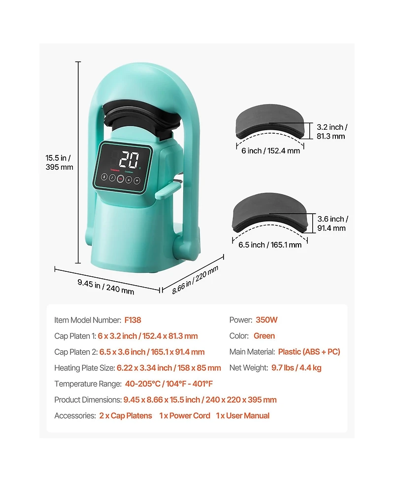 Sevorley Automatic Hat Heat Press Machine with Touchscreen and 2 Platens