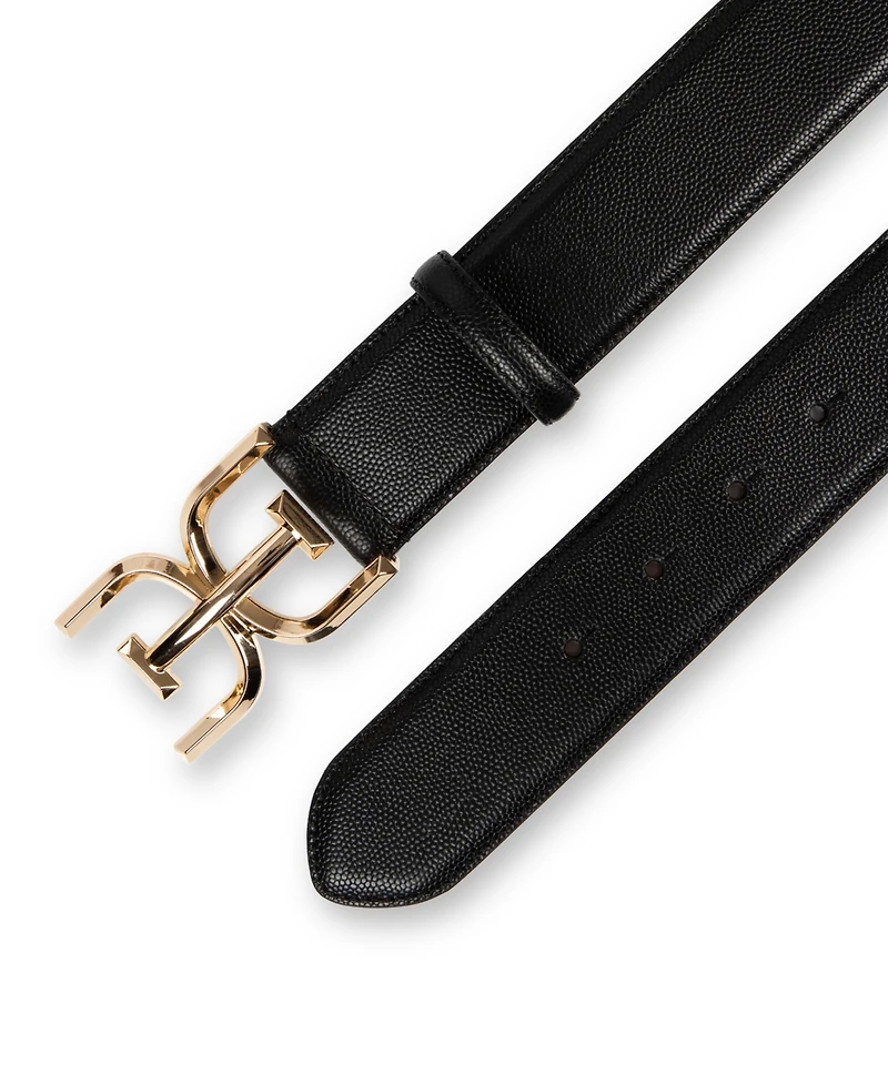 Sam Edelman Double-e Logo Plaque Belt