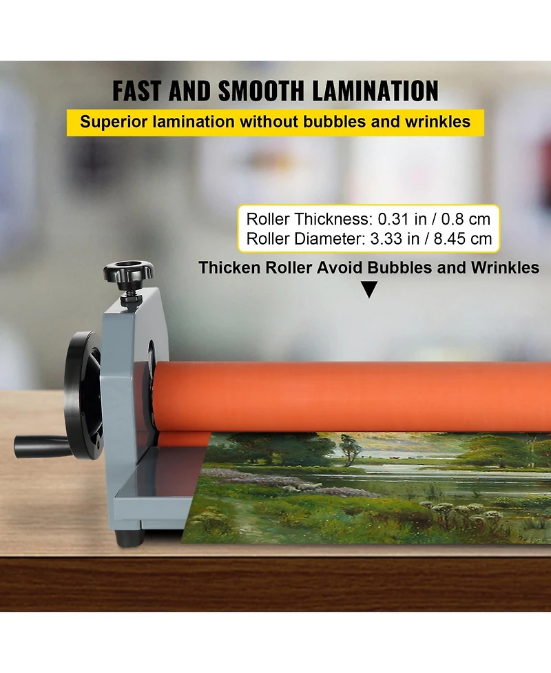 Sevorley Manual Cold Roll Laminator with Hand Crank