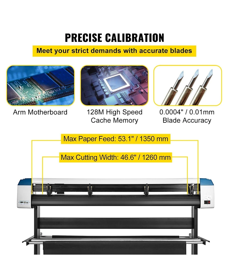 Sevorley Automatic Contour Vinyl Cutter Plotter with Floor Stand and Optical Eye