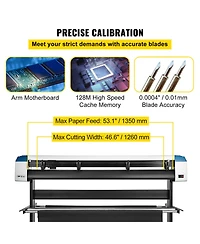 Sevorley Automatic Contour Vinyl Cutter Plotter with Floor Stand and Optical Eye