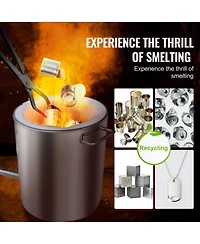 Sevorley 6 Kg Propane Melting Furnace Kit, Metal Foundry with Graphite Crucible and Tongs