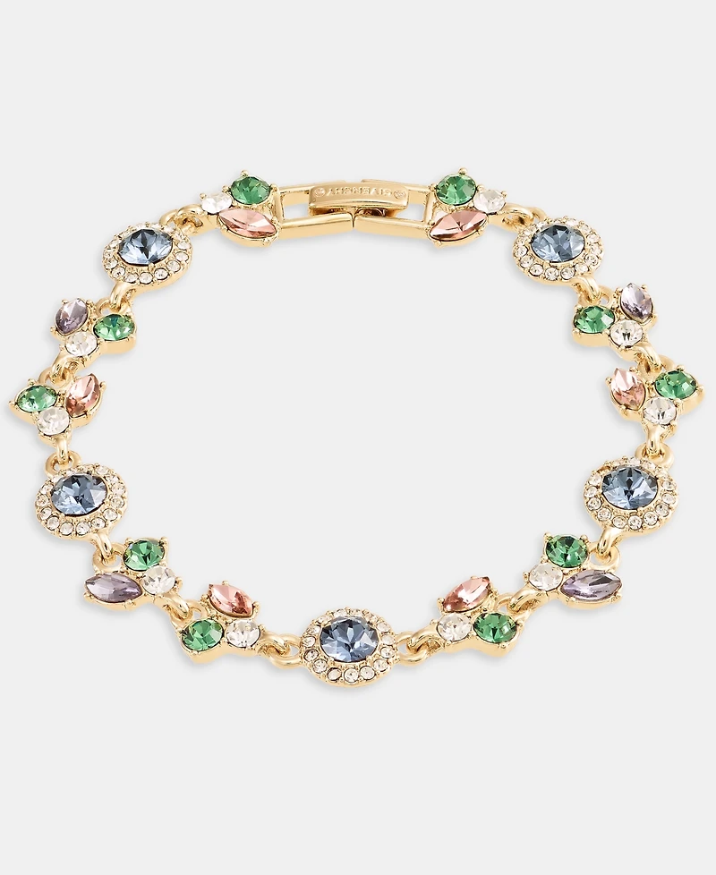 Givenchy Crystal Multi-Stone Pear Statement Flex Bracelet