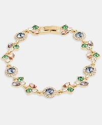 Givenchy Crystal Multi-Stone Pear Statement Flex Bracelet
