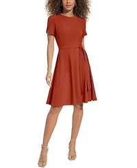 Calvin Klein Women's Tulip Sleeve Fit & Flare Dress