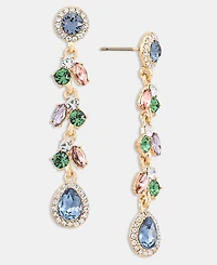 Givenchy Stone Pear-Shape Halo Linear Drop Earrings