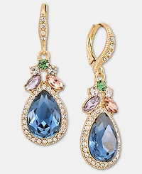 Givenchy Crystal Pear-Shape Halo Drop Earrings
