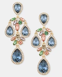 Givenchy Crystal Pear-Shape Halo Chandelier Earrings