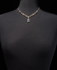 Givenchy Stone Pear-Shape Halo Lariat Necklace, 16" + 3" extender