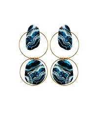 Swanky Designs Soleil Wire Dangle Statement Earrings
