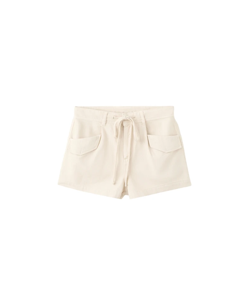 Mango Women's Mid-Rise Flap Pockets Denim Shorts, 2.36" Inseam