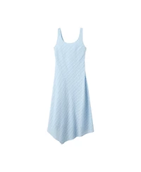 Mango Women's Check Asymmetrical Dress