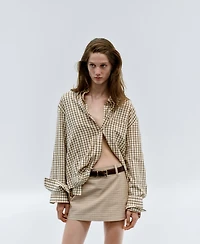 Mango Women's Check Cotton Shirt