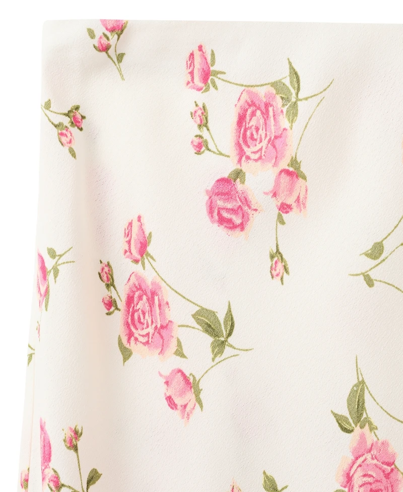 Mango Women's Floral-Print A-Line Maxi Skirt