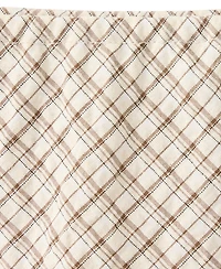 Mango Women's Plaid A-Line Lace Skirt