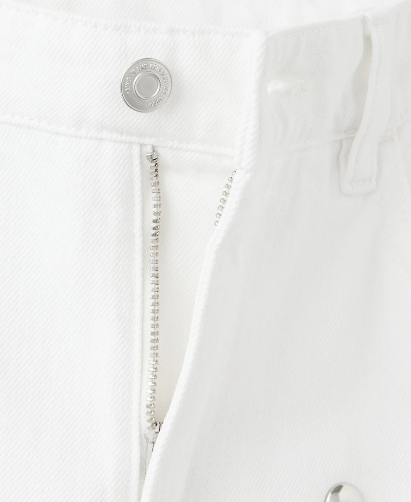 Mango Women's Wide-Leg Studded Jeans