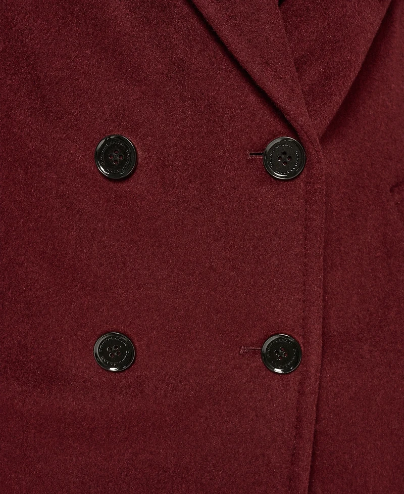 Donna Karan New York Women's Double Breasted Cashmere Wool Coat