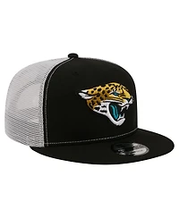 New Era Men's Black Jacksonville Jaguars Core Team 9FIFTY Trucker Snapback Hat
