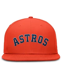 Nike Men's Orange Houston Astros Wordmark Dri-fit Round Bill True Fitted Hat