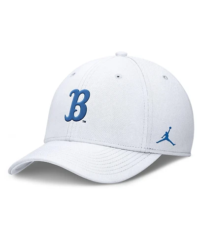 Jordan Men's White Ucla Bruins Rise Swoosh Dri-fit Flex Hat