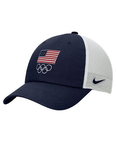 Nike Men's Navy/White LA28 Summer Olympics Club Trucker Adjustable Hat
