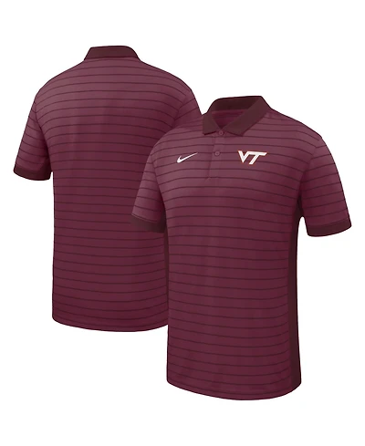 Nike Men's Garnet Virginia Tech Hokies Victory Stripe Dri-fit Polo Shirt