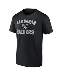 Logo Athletic Men's Black Las Vegas Raiders Cotton Victory Arch T-Shirt