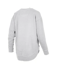 Pressbox Women's Heather Gray Michigan Wolverines Marcus East Hall Poncho V-Neck Sweatshirt