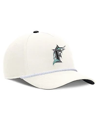 Nike Men's Cream Florida Marlins Cooperstown Collection Rise Adjustable Hat