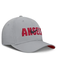 Nike Men's Gray Los Angeles Angels Primetime Rise Dri-fit Flex Hat