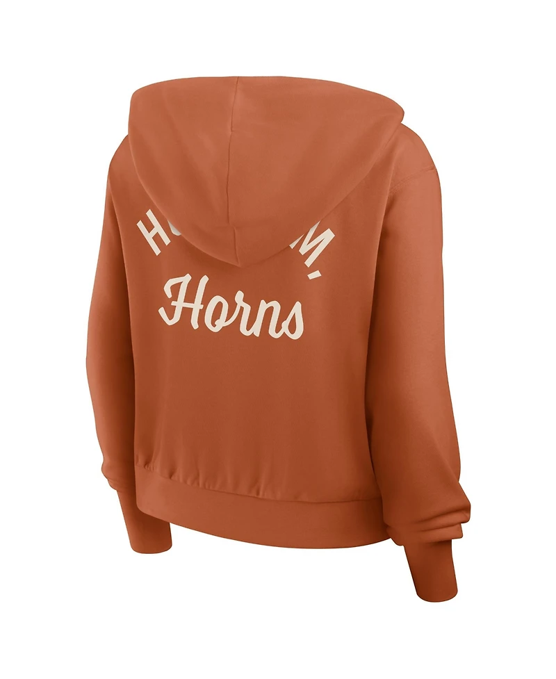 Nike Women's Texas Orange Longhorns Mantra Cropped Full-Zip Hoodie
