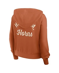 Nike Women's Texas Orange Longhorns Mantra Cropped Full-Zip Hoodie
