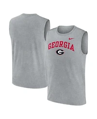 Nike Men's Heather Gray Georgia Bulldogs Primetime Legend Arch Dri-fit Muscle Tank Top