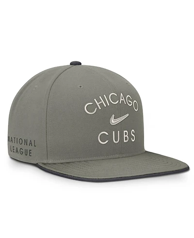 Nike Men's Olive Chicago Cubs Pro Dri-fit Snapback Hat