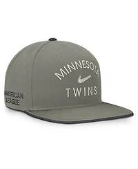 Nike Men's Olive Minnesota Twins Pro Dri-fit Snapback Hat