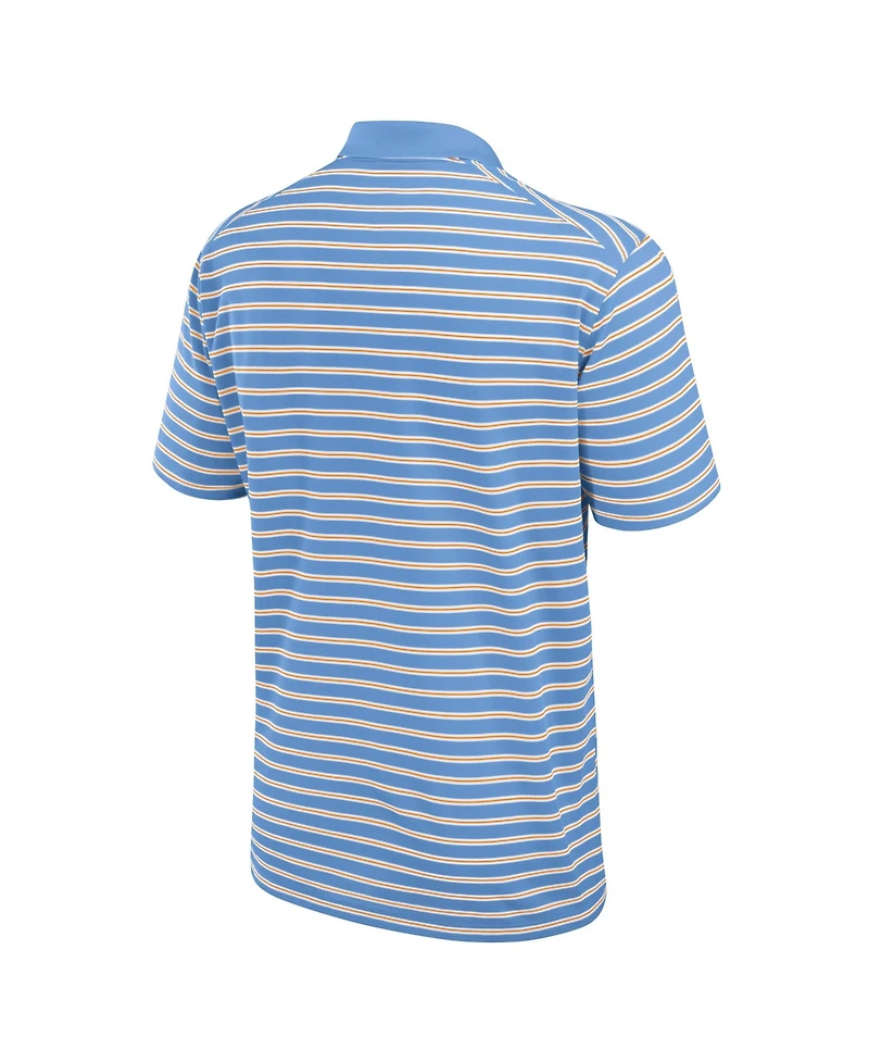 Nike Men's Light Blue/White Tennessee Volunteers Striped Dri-fit Polo Shirt