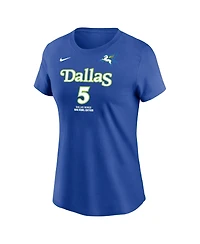 Nike Women's Paige Bueckers Blue Dallas Wings Rebel Edition Name & Number T-Shirt