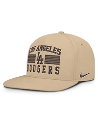 Nike Men's Khaki Los Angeles Dodgers Desert Pro AeroBill Dri-fit Snapback Hat