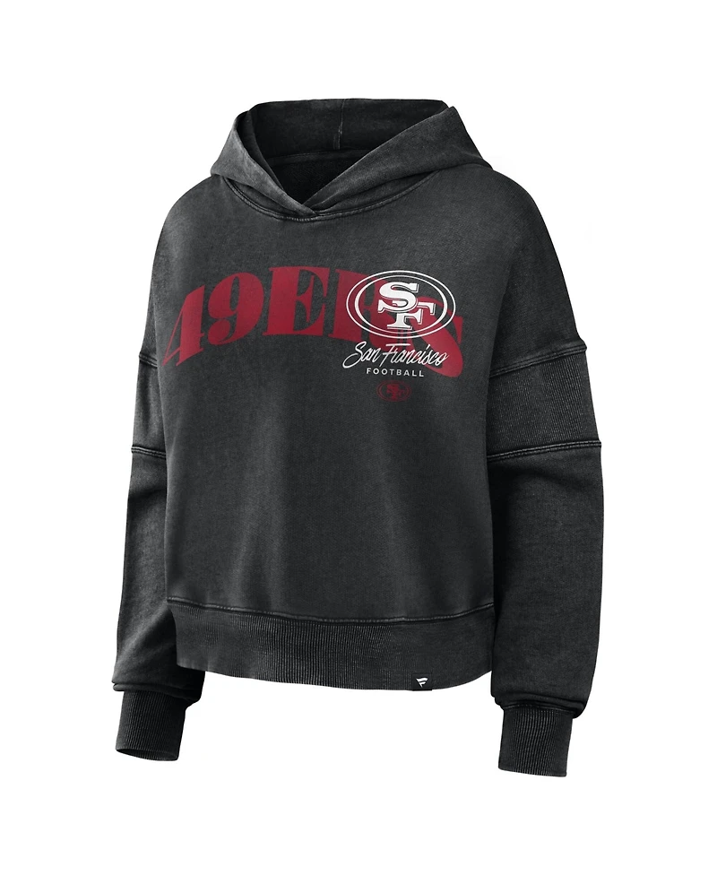 Fanatics Women's Black San Francisco 49ers Counter Run Pullover Hoodie
