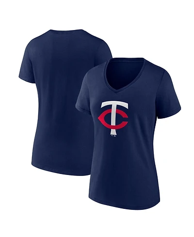 Logo Athletic Women's Navy Minnesota Twins V-Neck T-Shirt