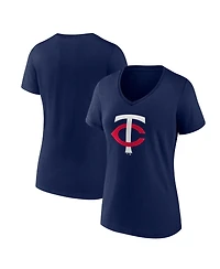 Logo Athletic Women's Navy Minnesota Twins V-Neck T-Shirt