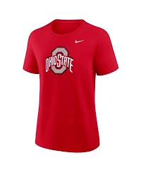 Nike Women's Scarlet Ohio State Buckeyes Primary Logo T-Shirt