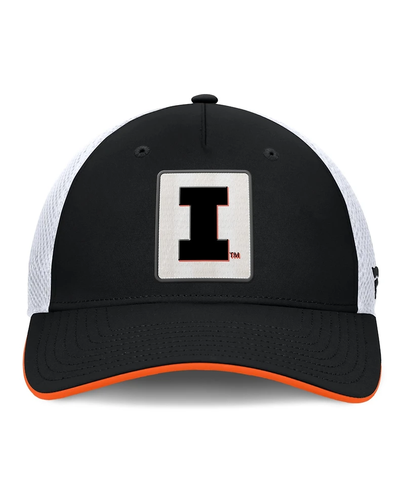 Fanatics Men's Black Illinois Fighting Illini 5-Panel Matter Flex Hat