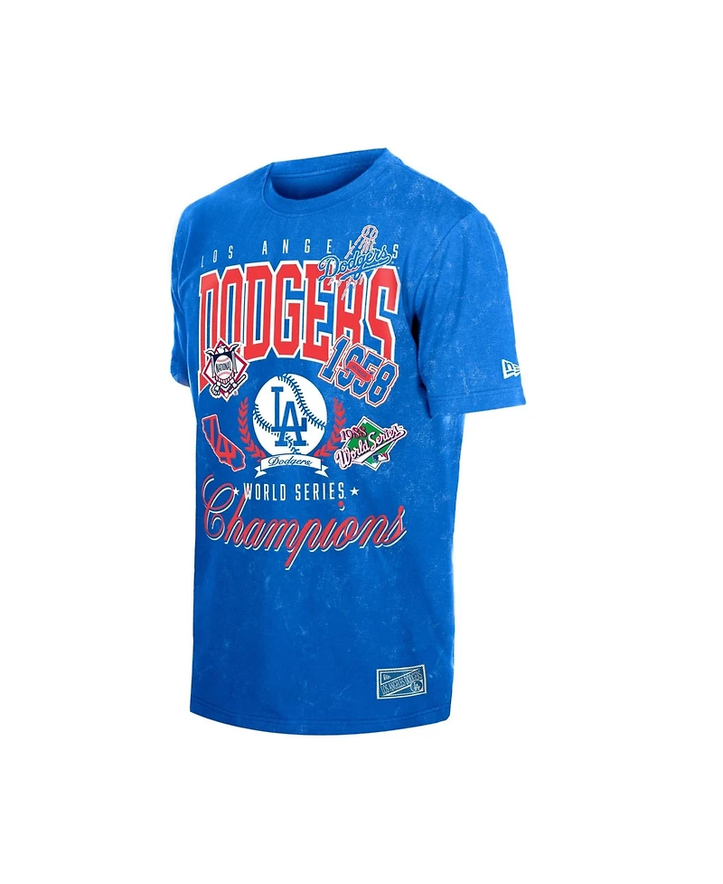 New Era Men's Royal Los Angeles Dodgers Mineral Wash T-Shirt