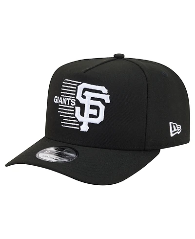 New Era Men's Black San Francisco Giants Motion A-Frame 9FIFTY Snapback Hat