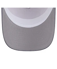 New Era Men's Light Beige/Navy Detroit Tigers Frayed M-Crown A-Frame 9FORTY Trucker Adjustable Hat